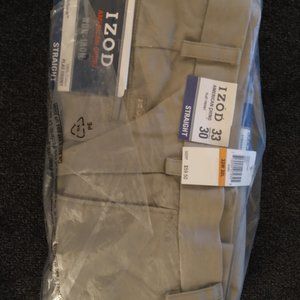 Izod American Chino Khaki 33W 30L New With Tags